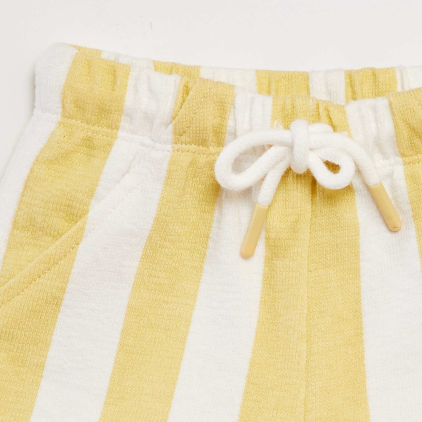 Short   rayures Blanc/jaune