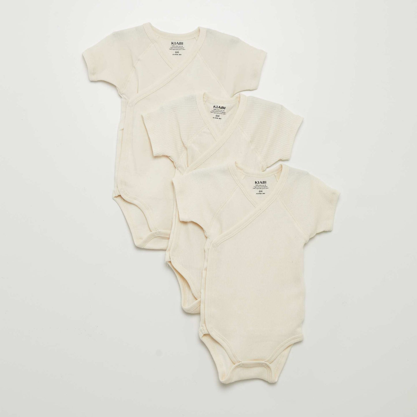 Lot de 3 bodies undyed Beige