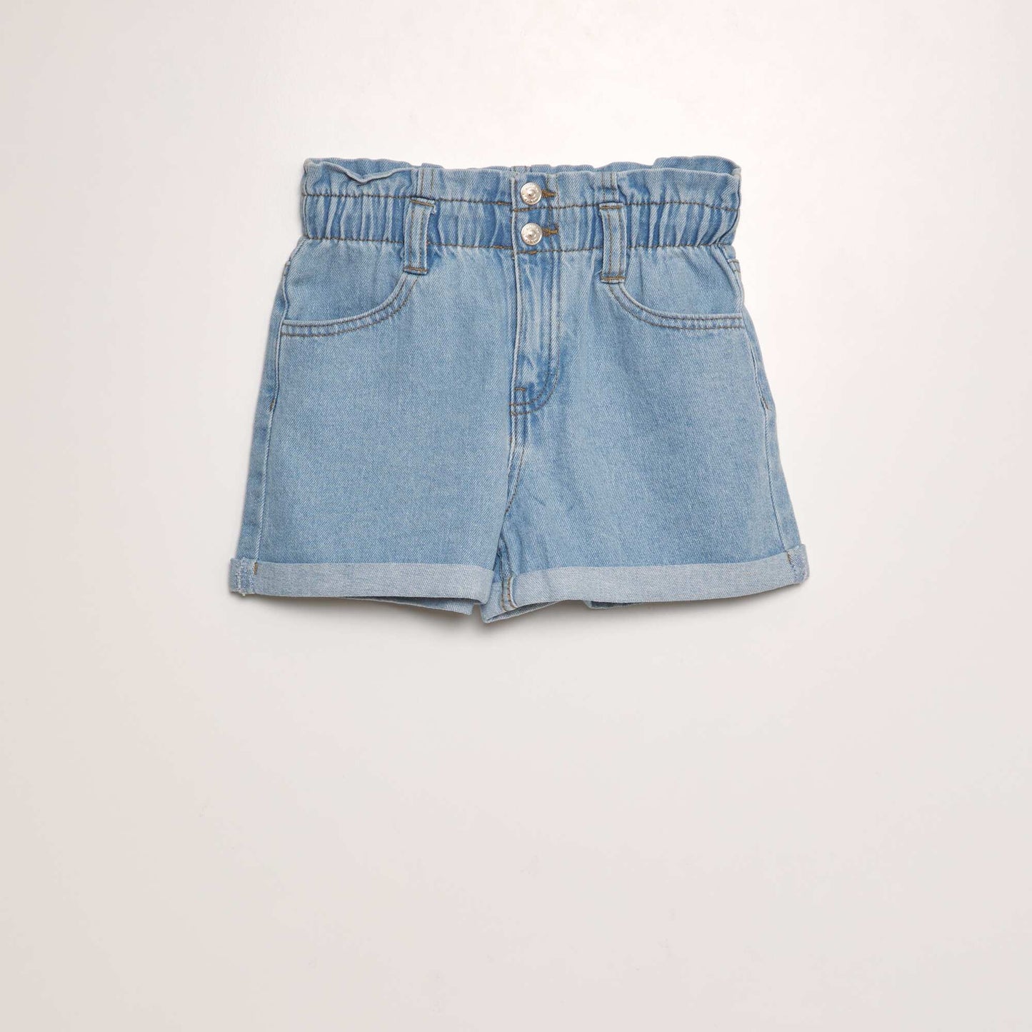 Short en jean Bleu