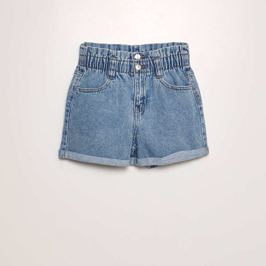 Short en jean Bleu