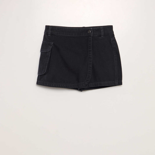 Jupe short en jean Gris