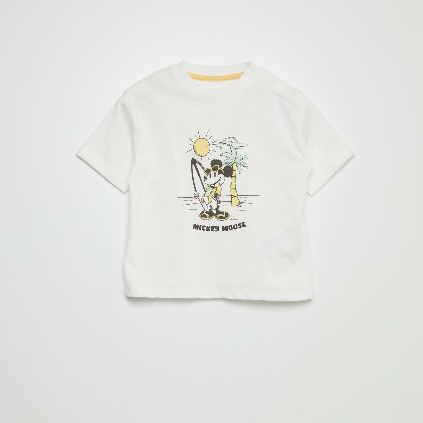 Ensemble t-shirt + short 'Disney' - 2 pi ces Blanc/jaune