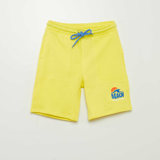 Short en molleton Jaune