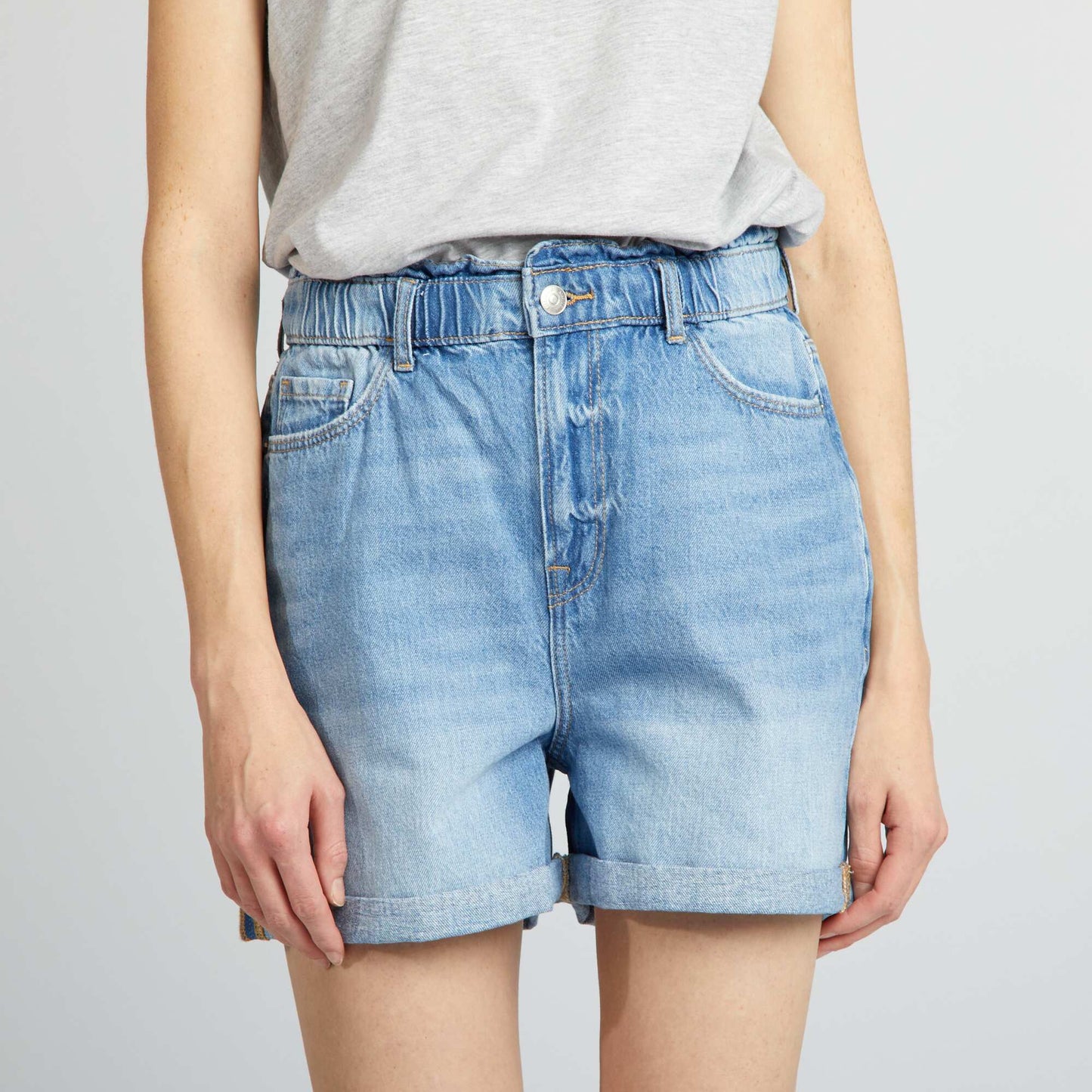 Short en jean Bleu