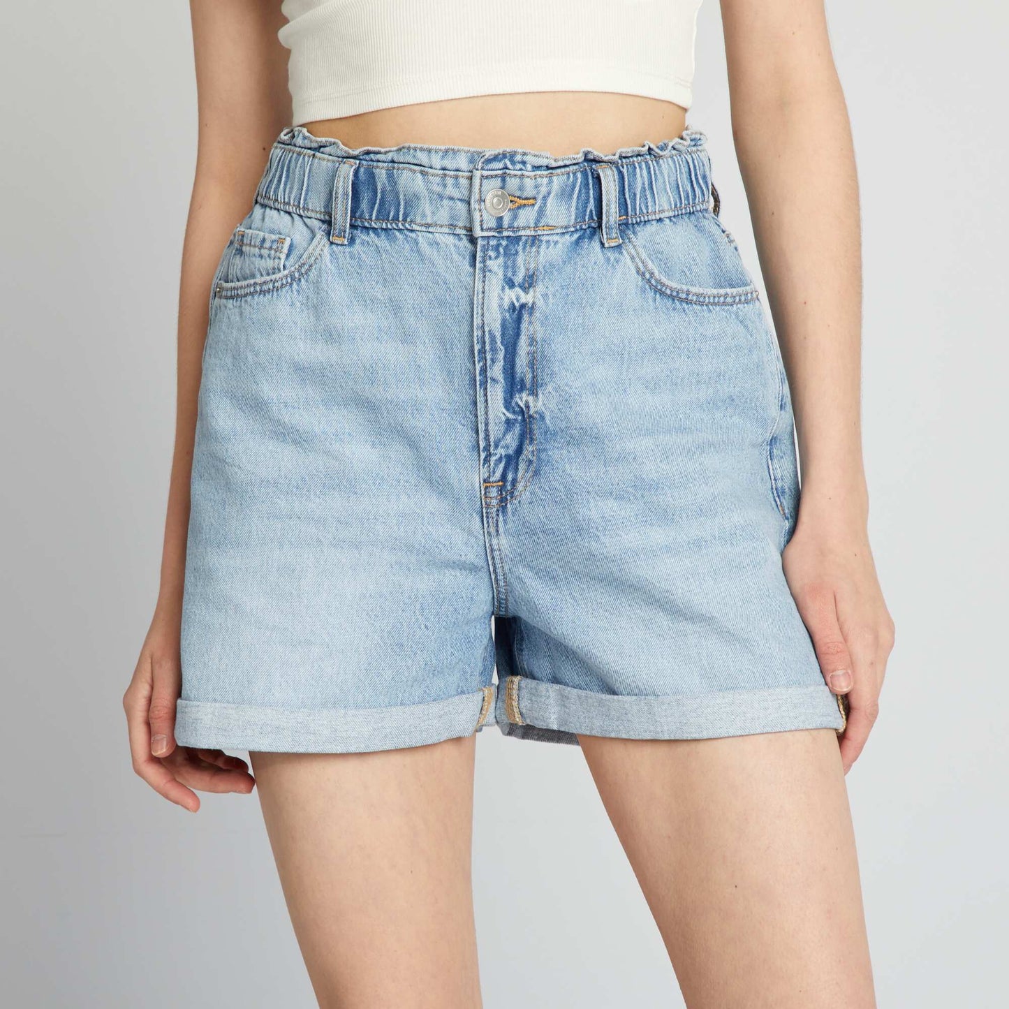 Short en jean Bleu clair