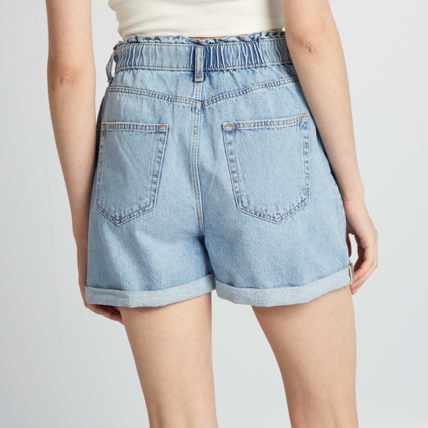 Short en jean Bleu clair