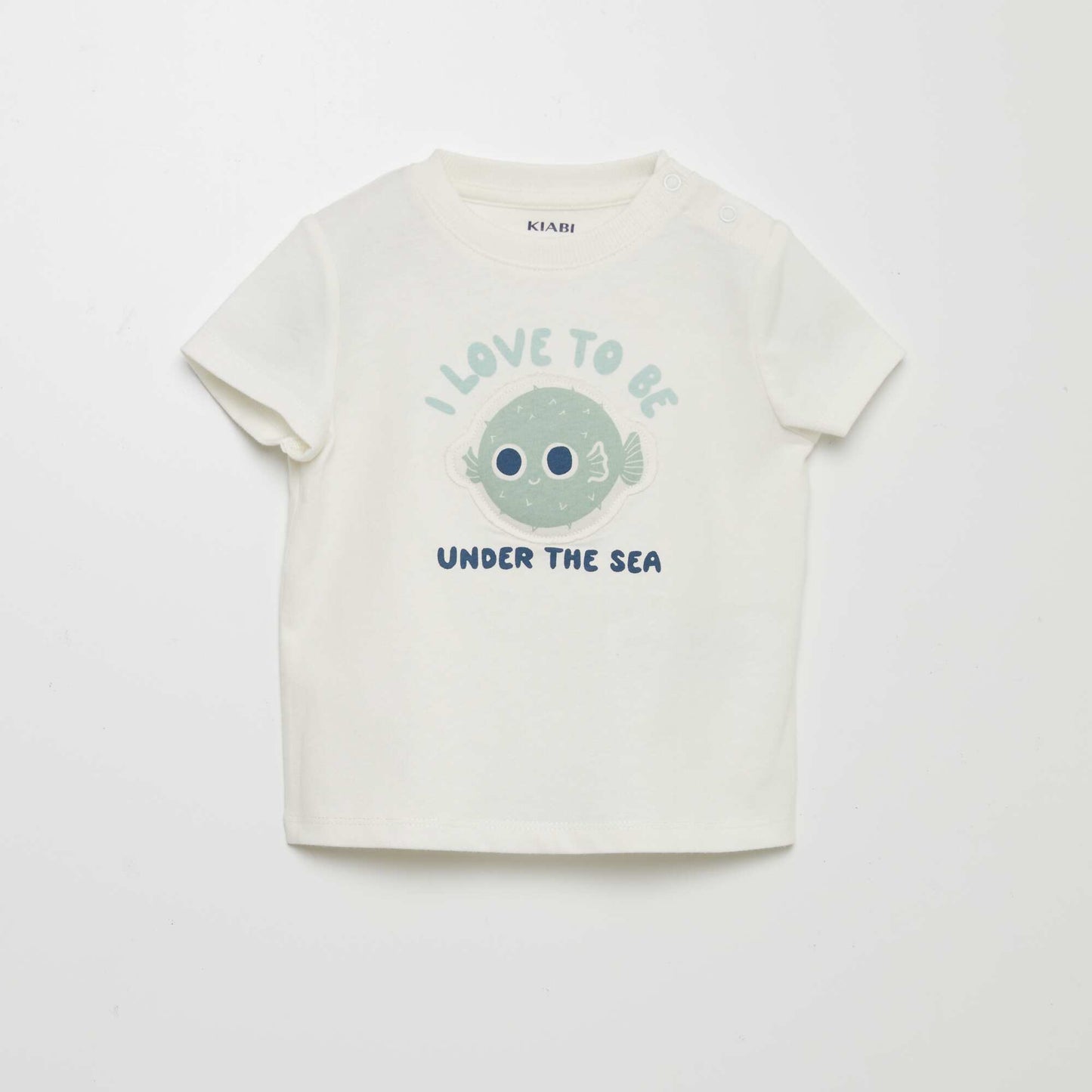 T-shirt avec animation en relief Blanc