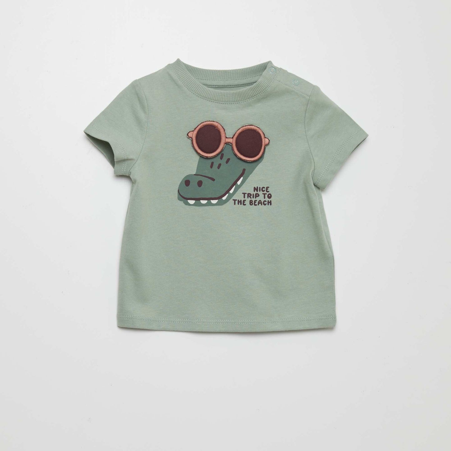 T-shirt avec animation en relief Vert