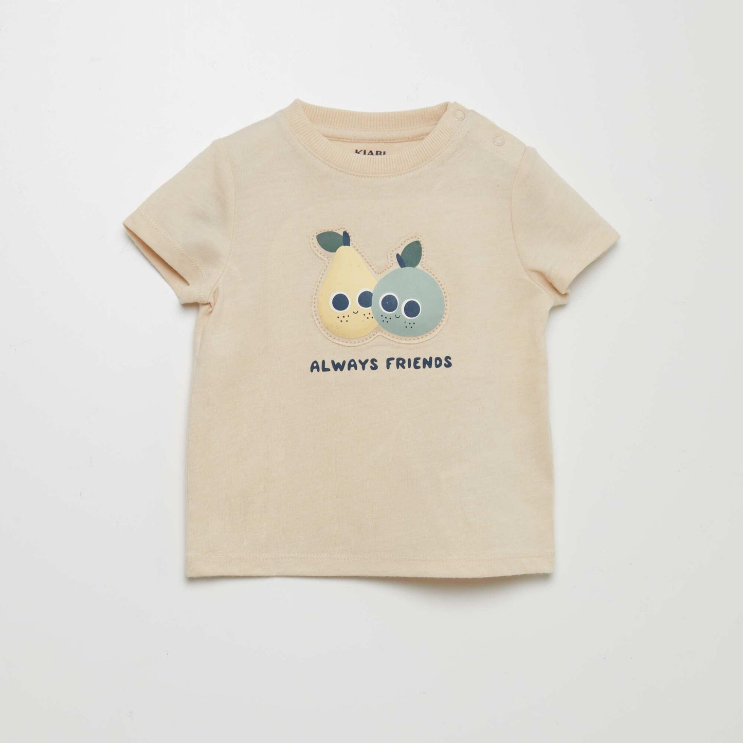 T-shirt avec animation en relief Beige