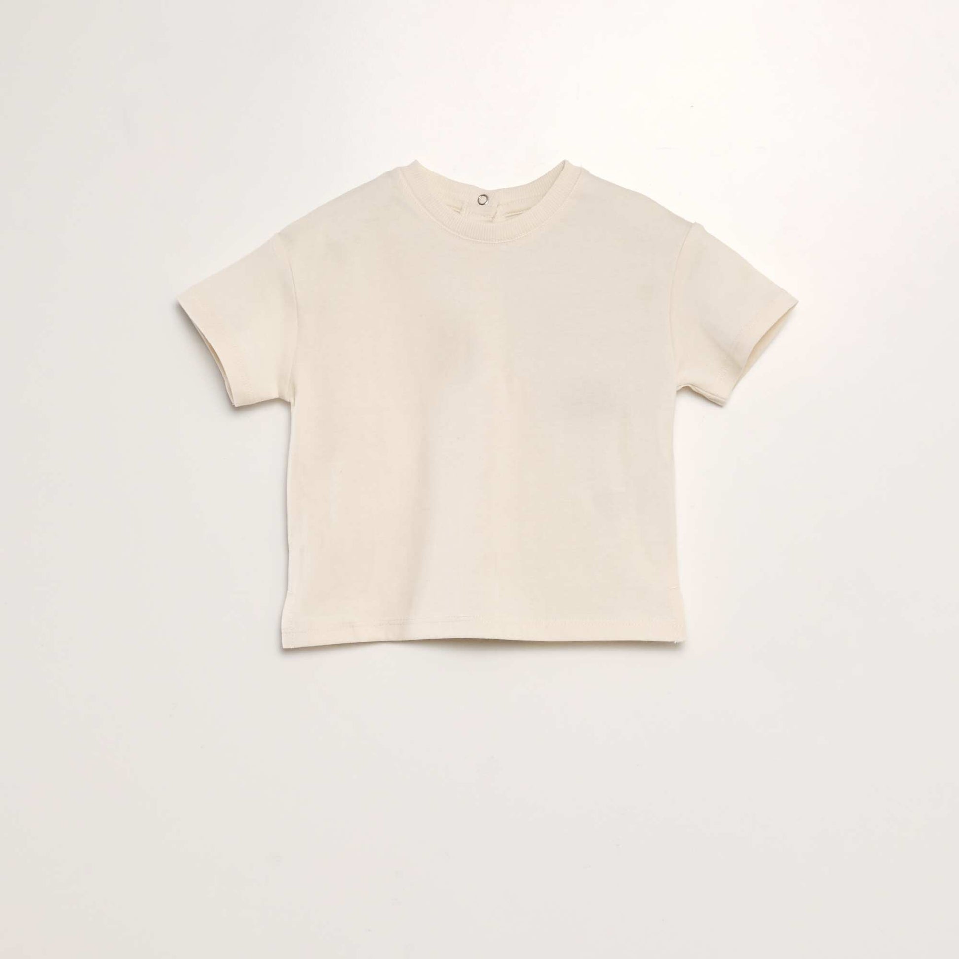T-shirt en coton pressionn au dos Blanc