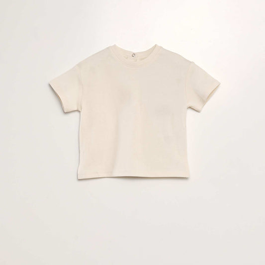 T-shirt en coton pressionné au dos Blanc