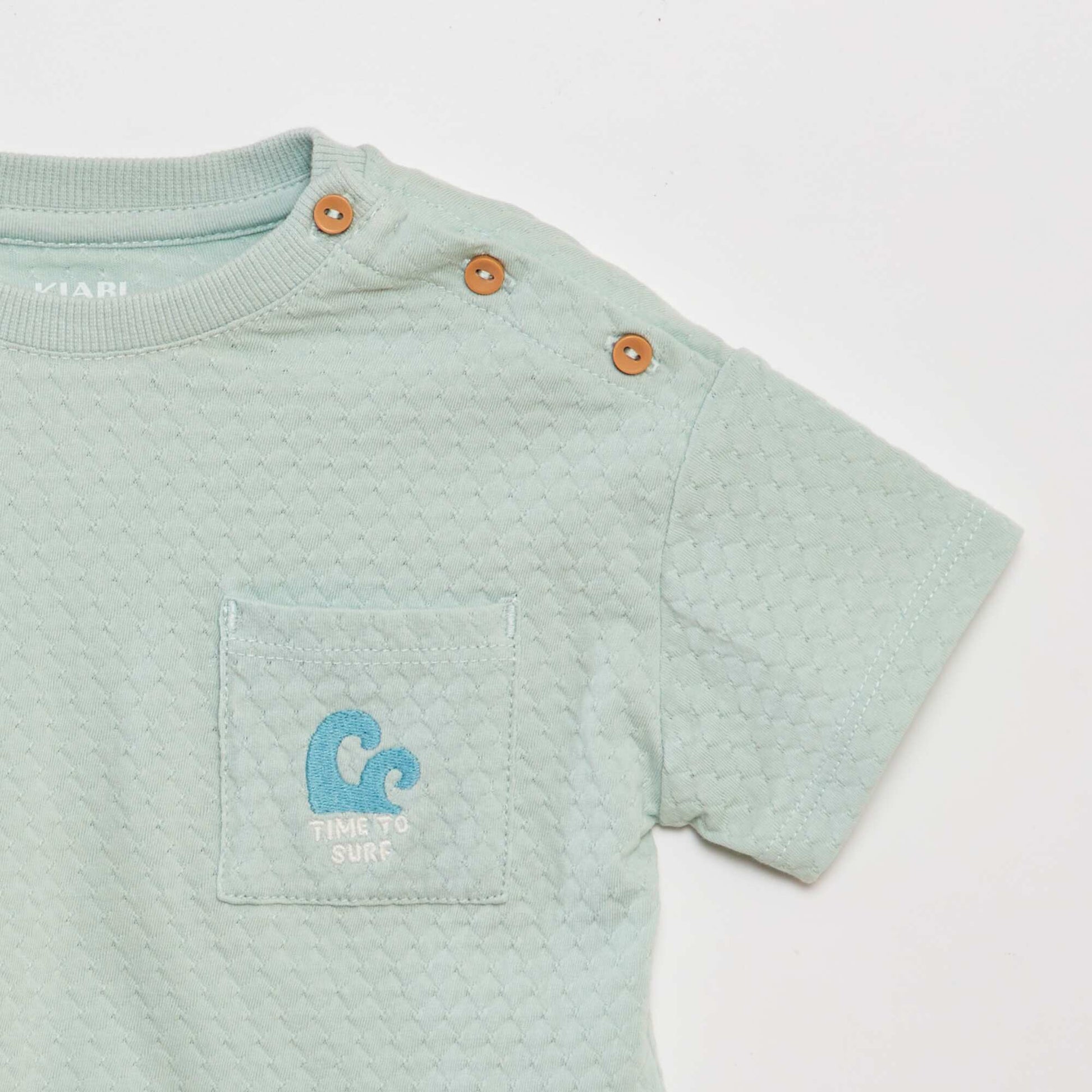 T-shirt oversize mati re fantaisie Bleu