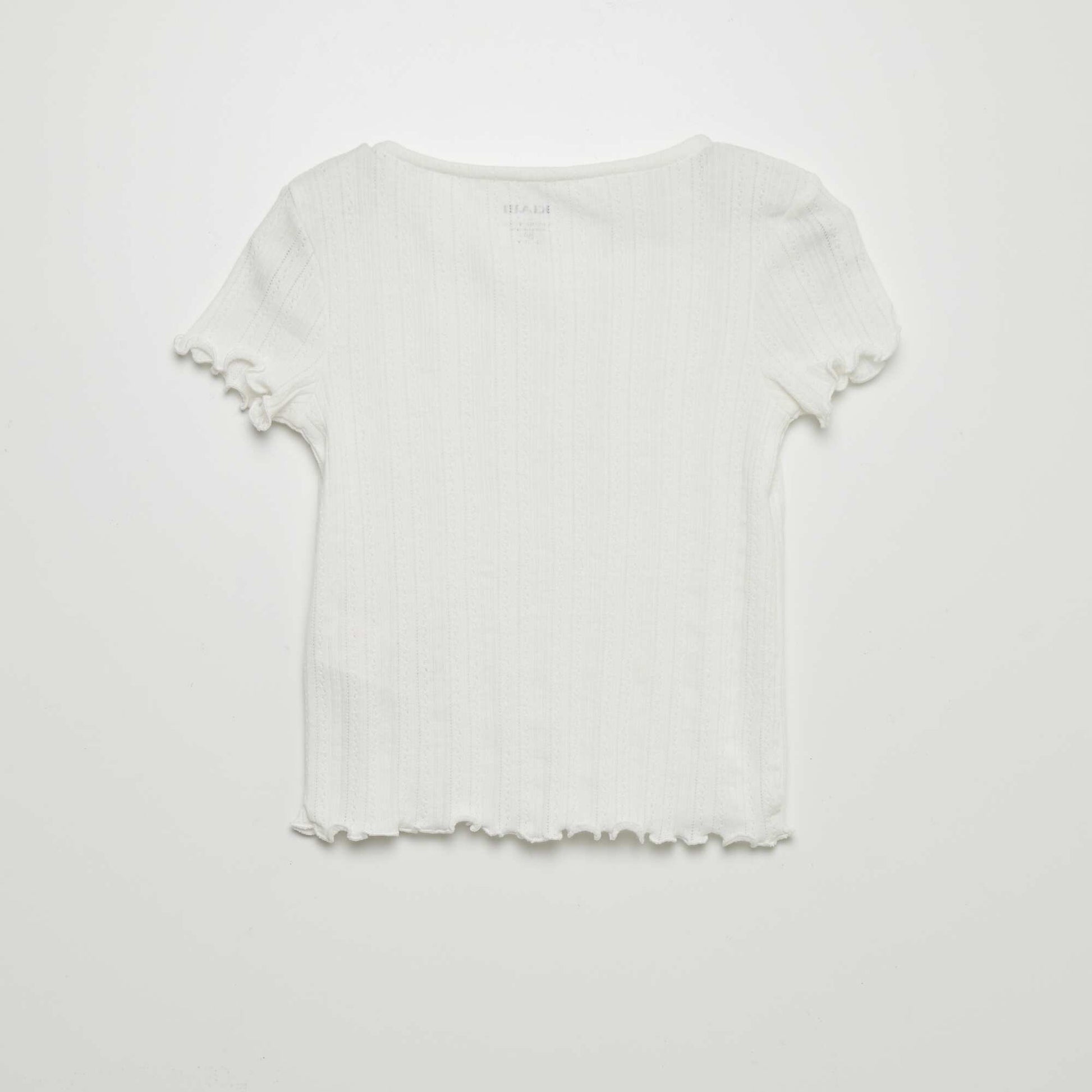 T-shirt en maille pointelle blanc