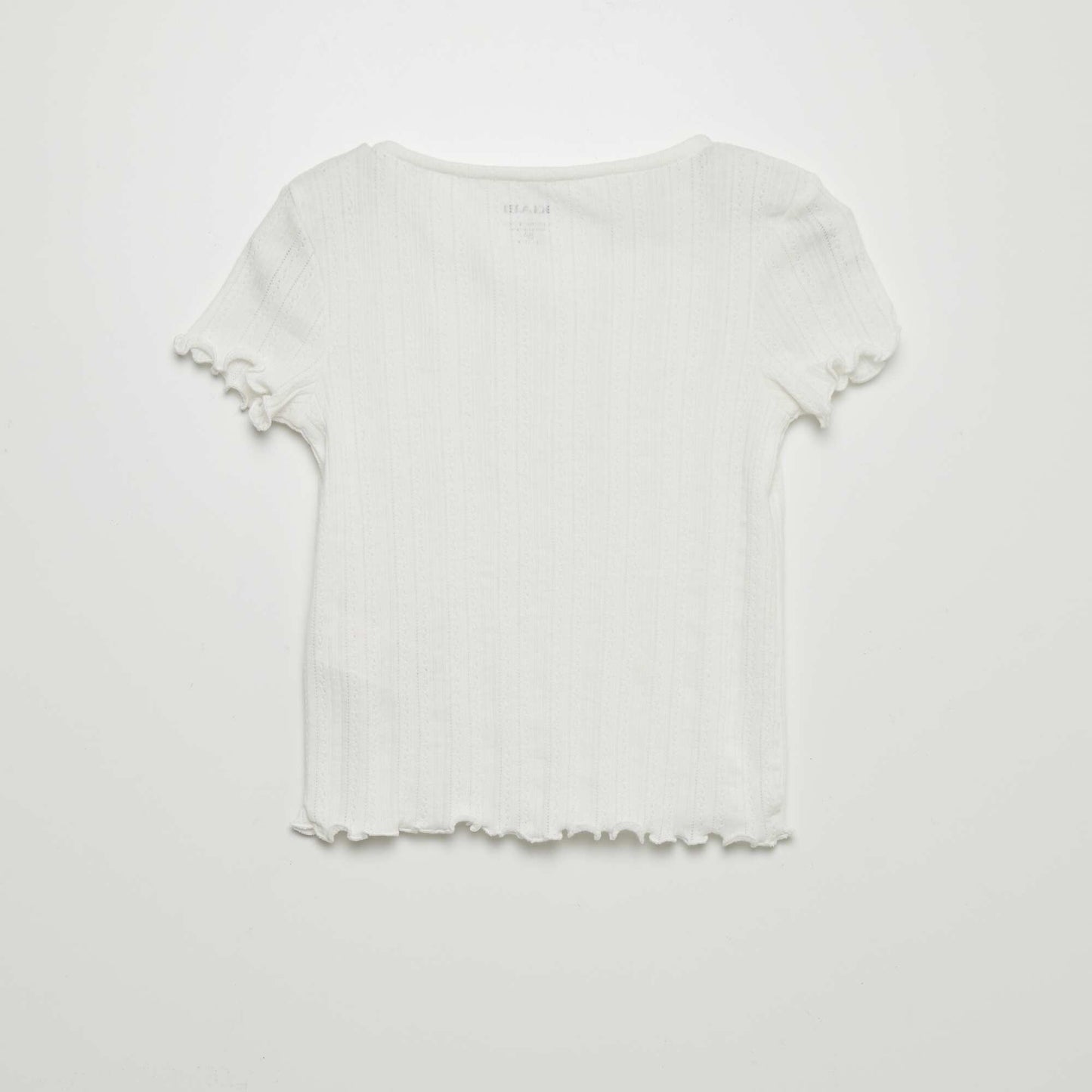 T-shirt en maille pointelle blanc