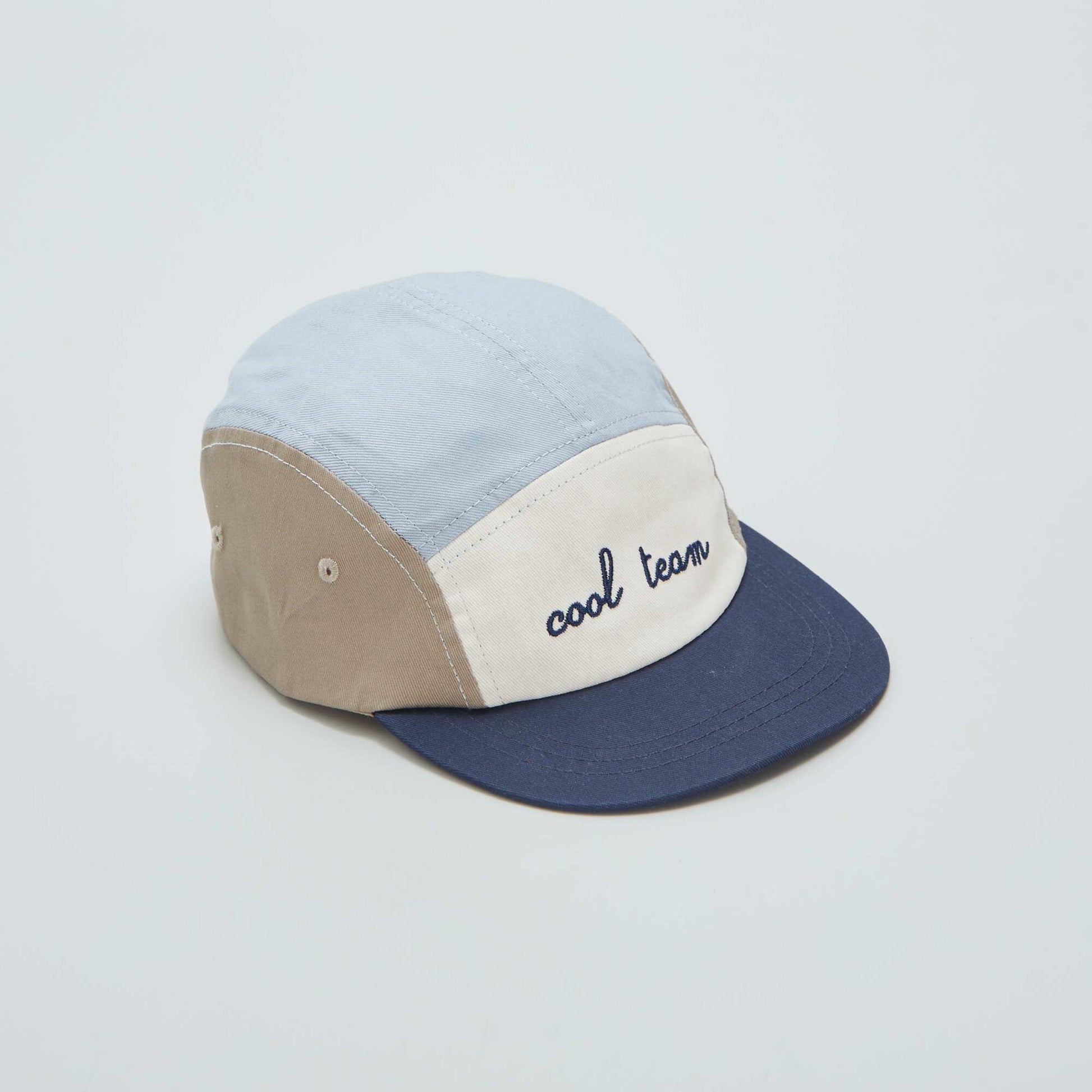 Casquette colorblock imprim Bleu