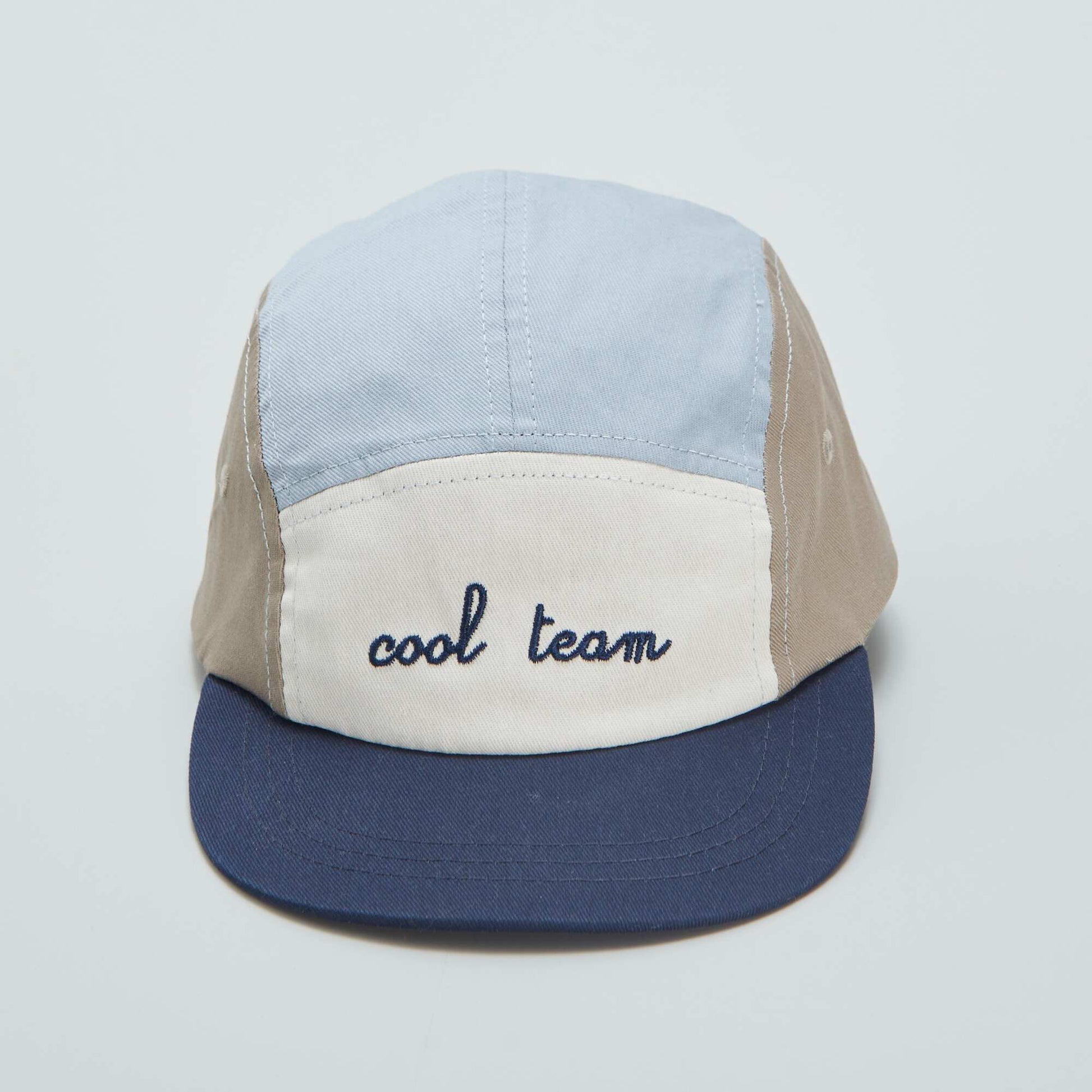Casquette colorblock imprim Bleu