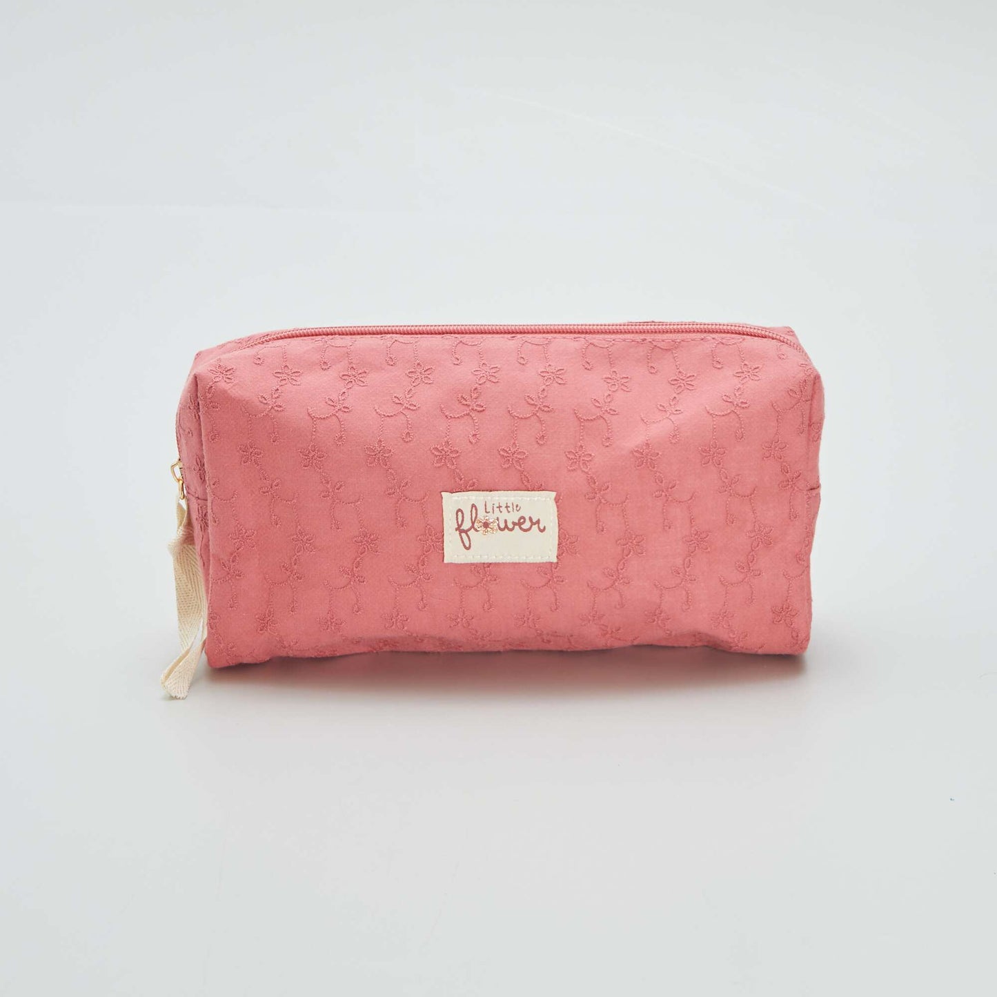 Pochette avec broderies Rose