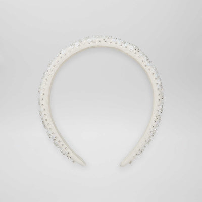 Serre-t te perles et sequins Blanc