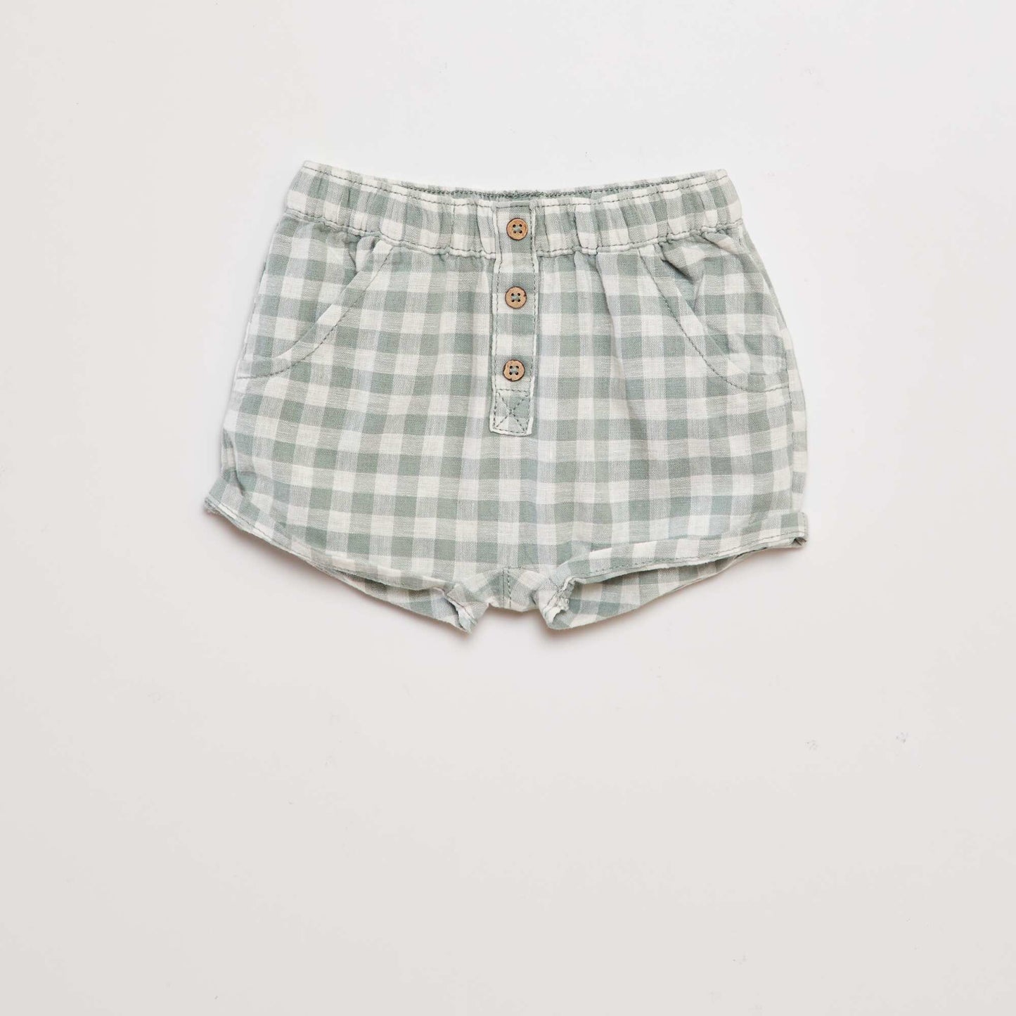 Short en lin m lang  Vert