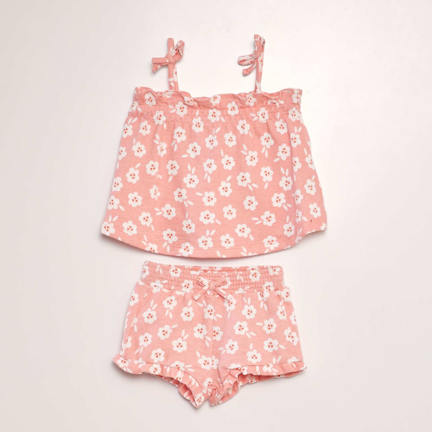 Ensemble short + d bardeur imprim  - 2 p ces Rose