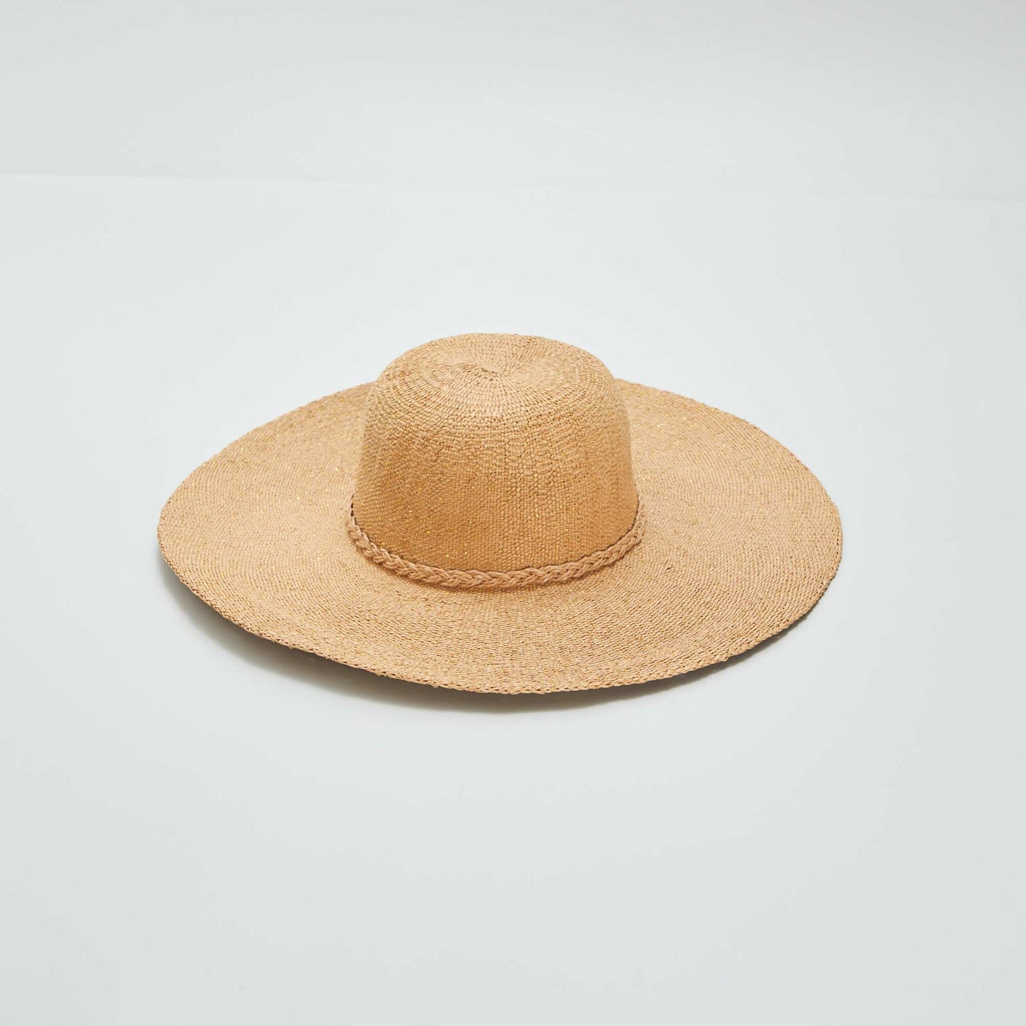 Chapeau de paille forme capeline Beige