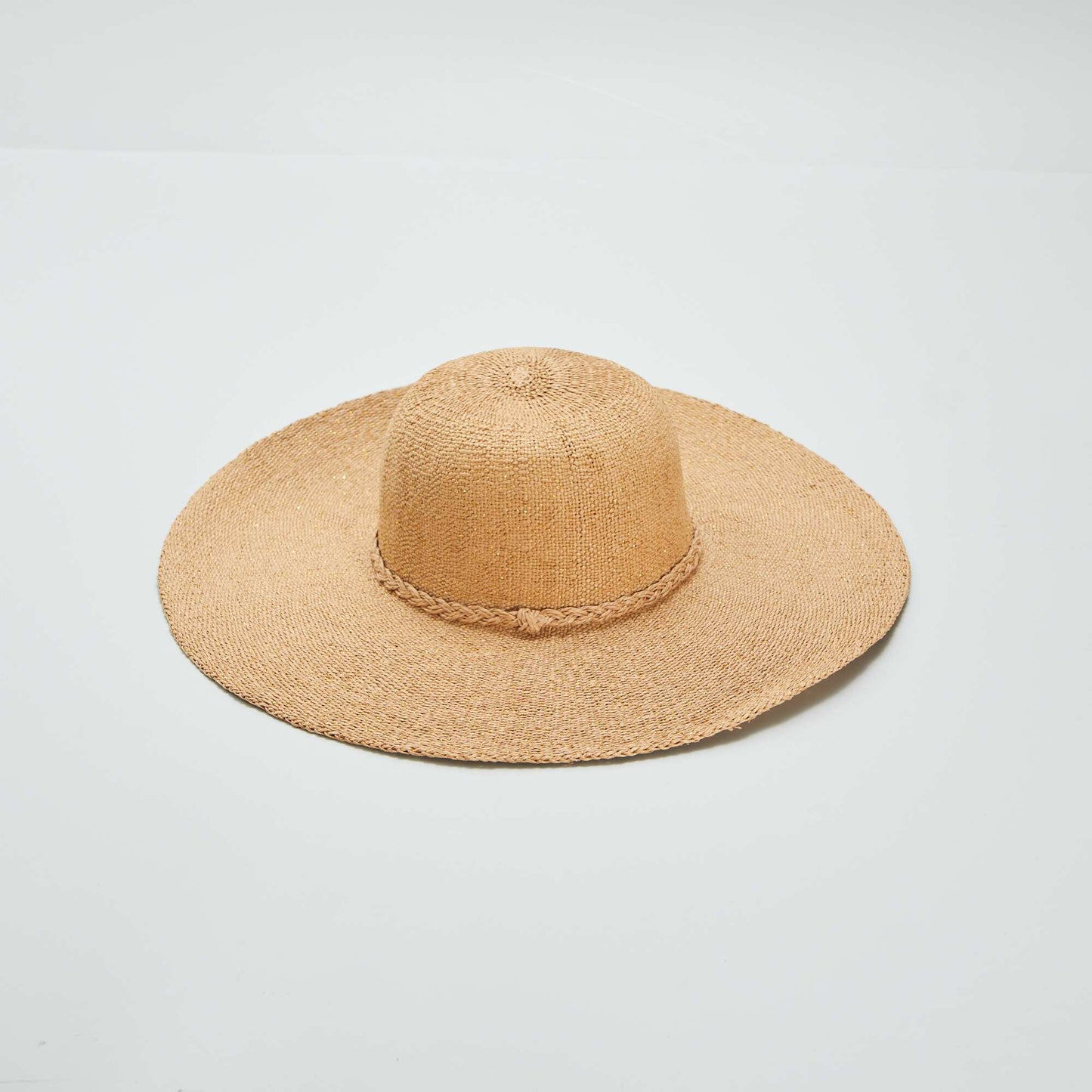 Chapeau de paille forme capeline Beige