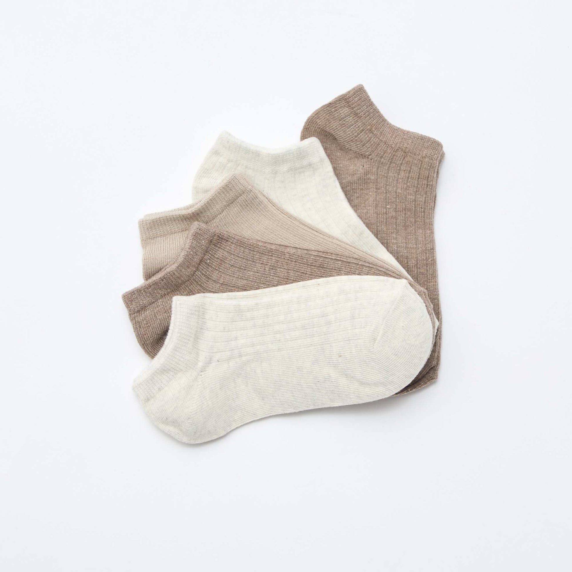 Lot de 5 chaussettes invisibles BEIGE