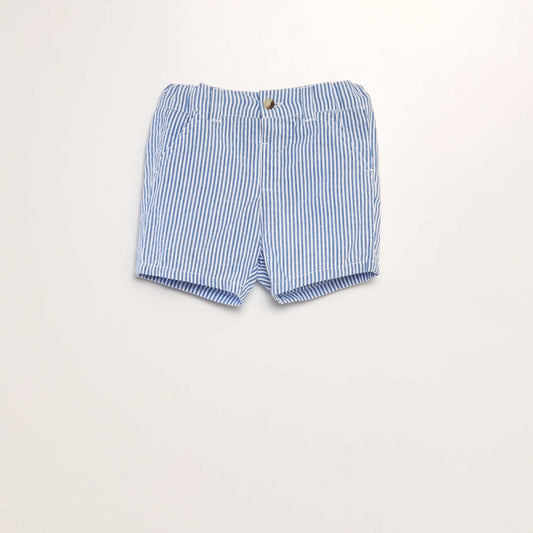 Short ray  en lin Bleu