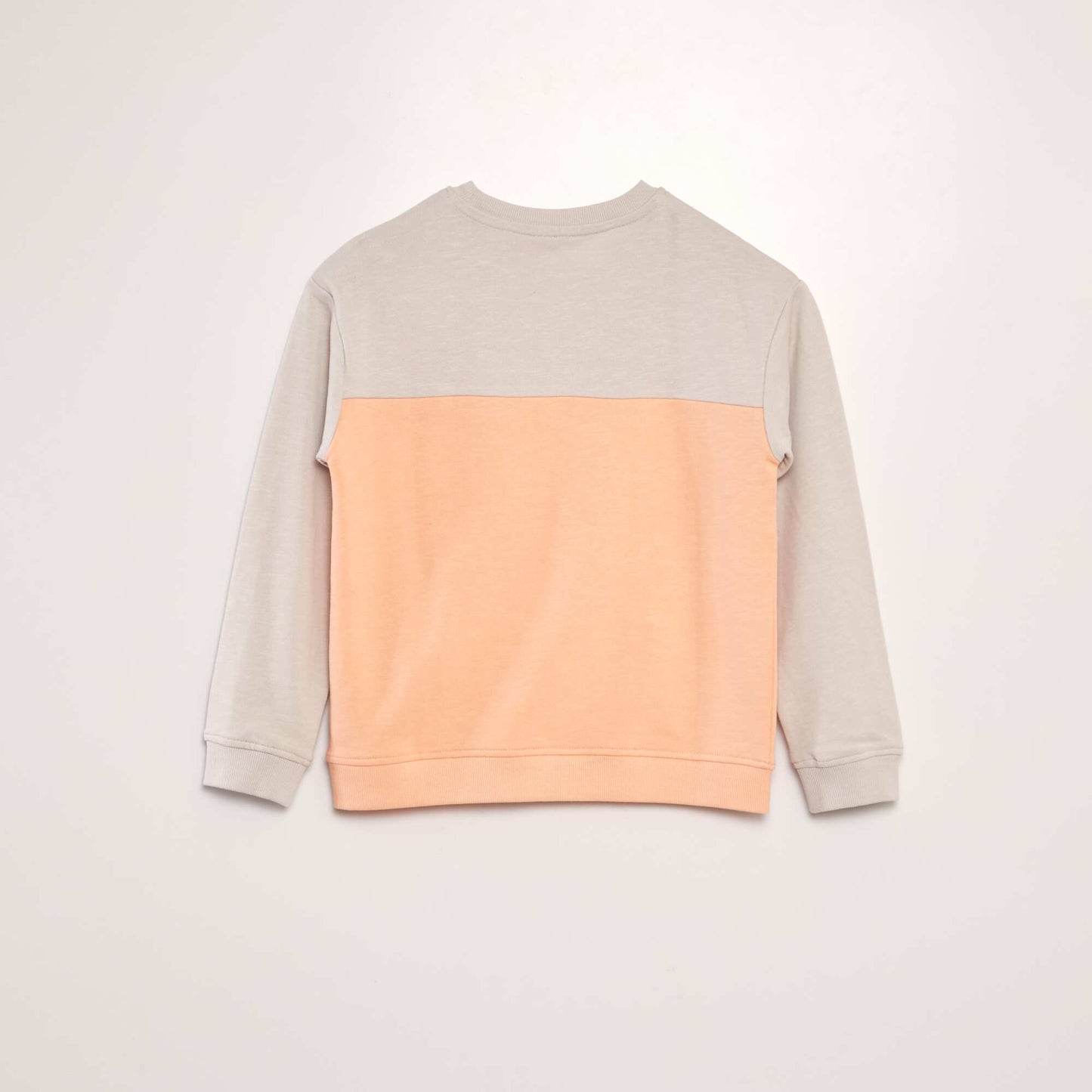 Sweat en french terry esprit color block Orange