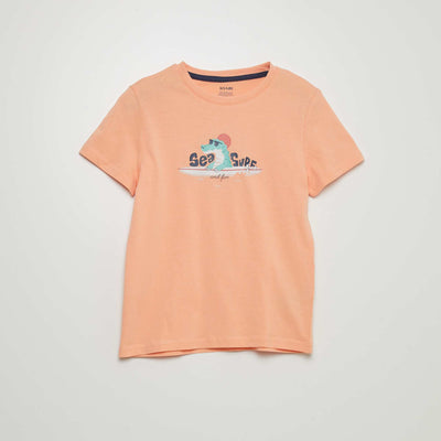 T-shirt en jersey 'surf' n Orange