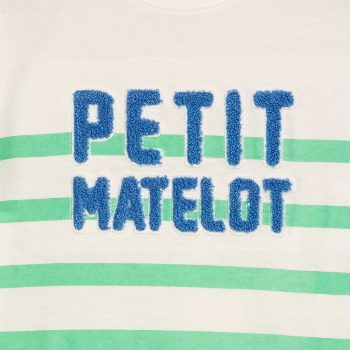 T-shirt anim en maille bouclette Vert