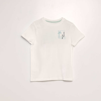 T-shirt imprim messages Blanc