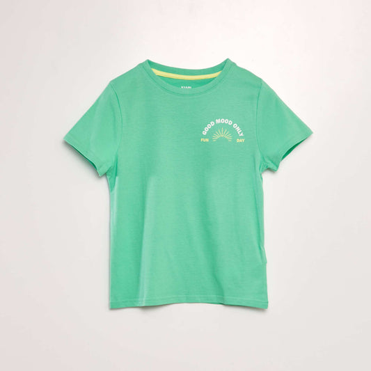 T-shirt imprim messages Vert