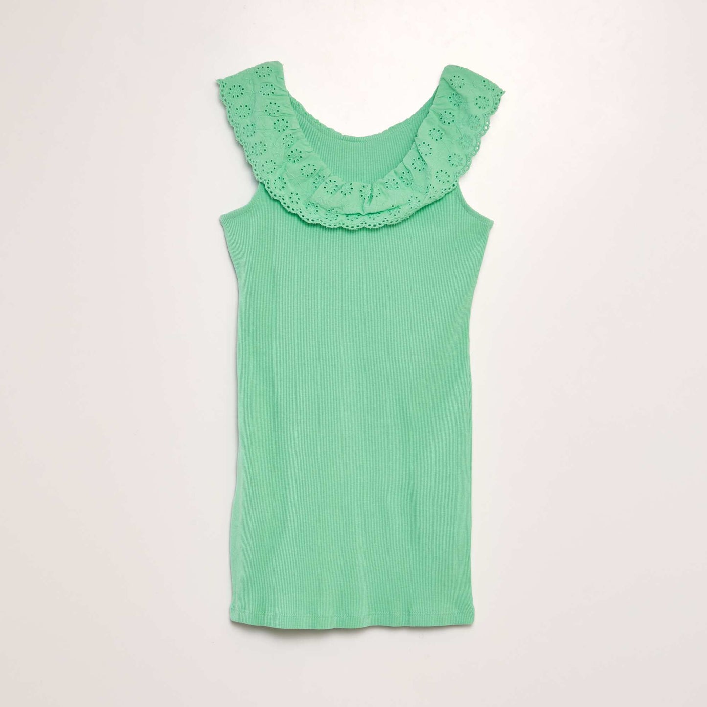 Robe c tel e avec large col brod Vert