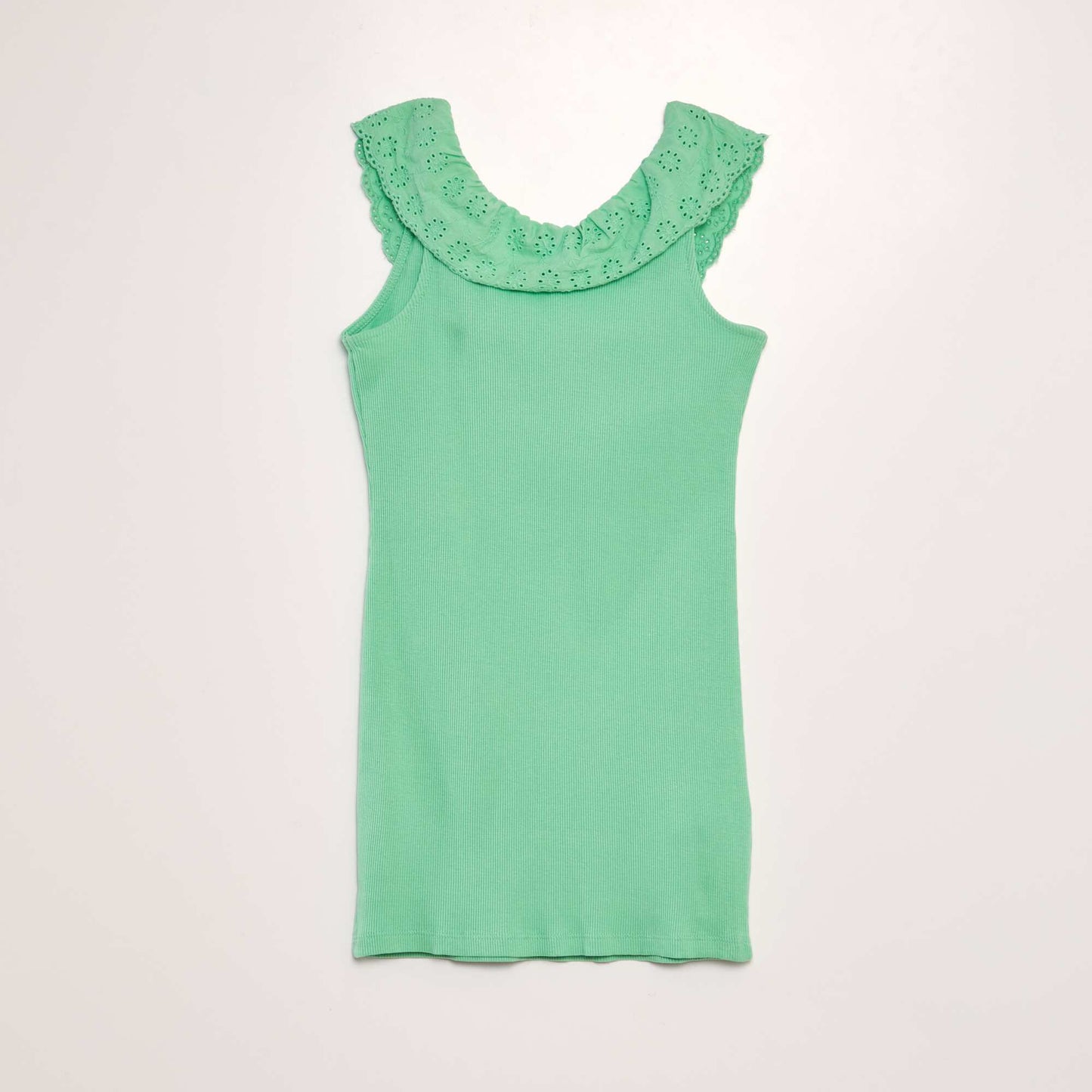 Robe c tel e avec large col brod Vert