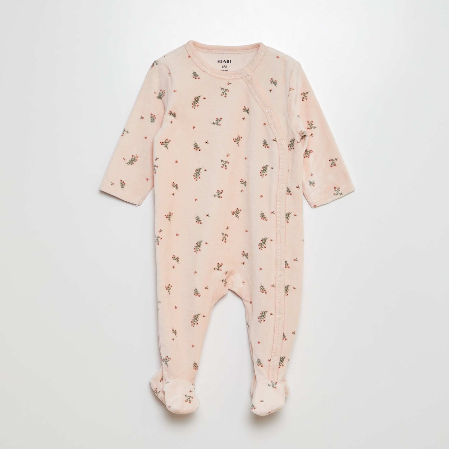 Lot de 2 pyjamas dors-bien en velours Rose/fleuri