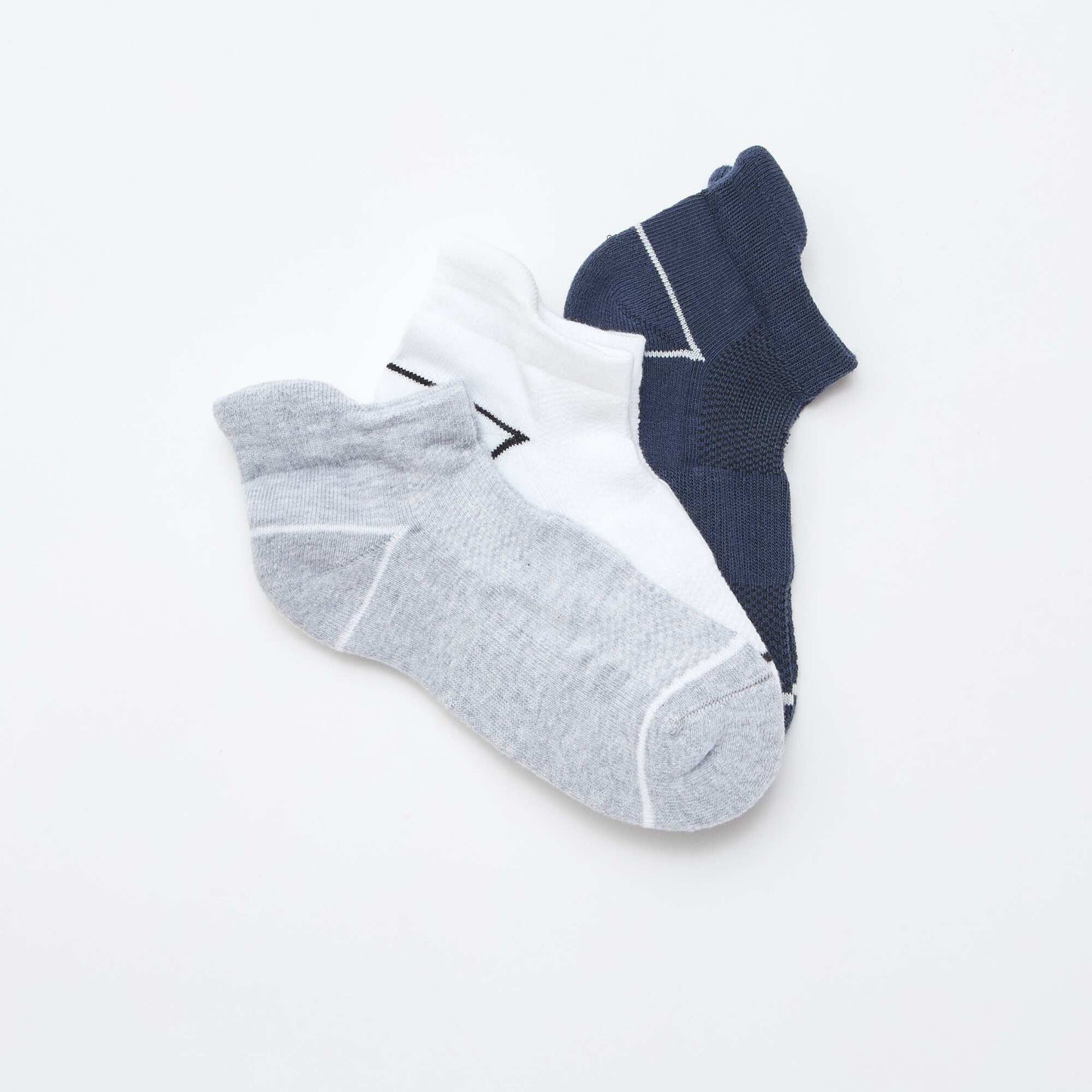 Lot de 3 chaussettes de sport invisibles BLEU