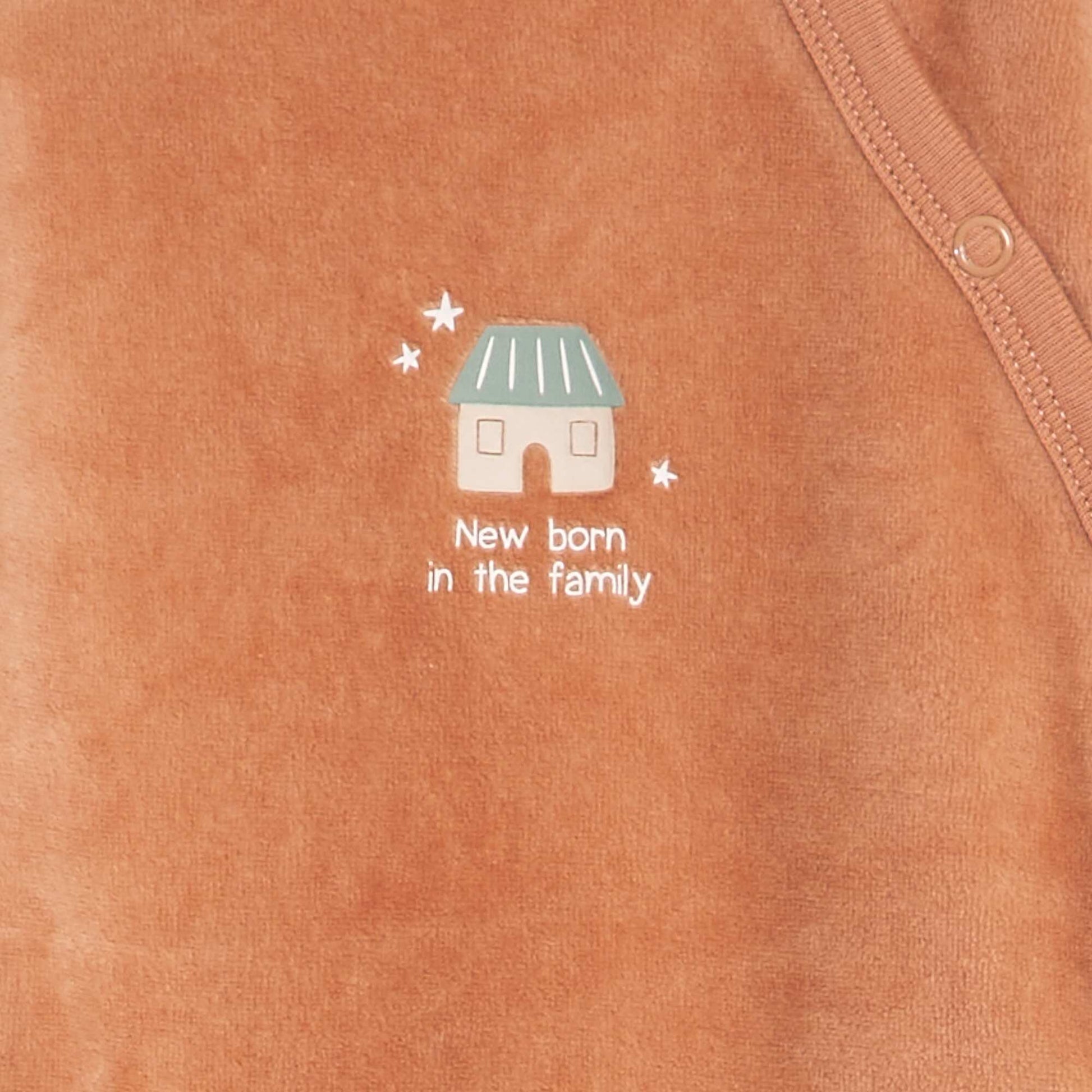 Ensemble pyjama en velours Orange/beige