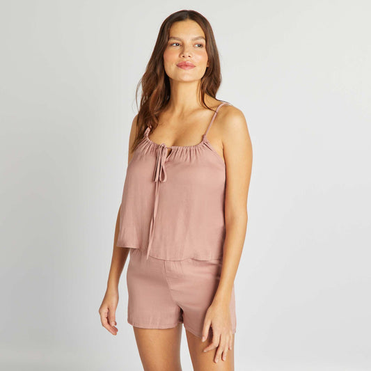 Ensemble pyjama court débardeur + short - 2 pièces Rose