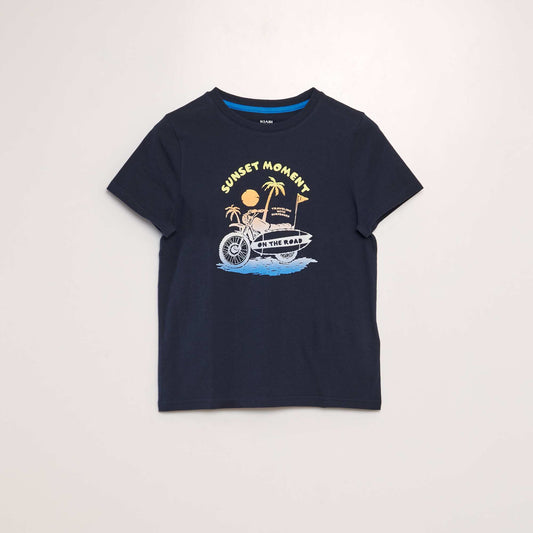 T-shirt imprim Bleu marine