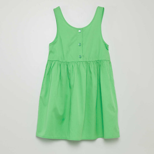 Robe sans manches ouverture au dos Vert