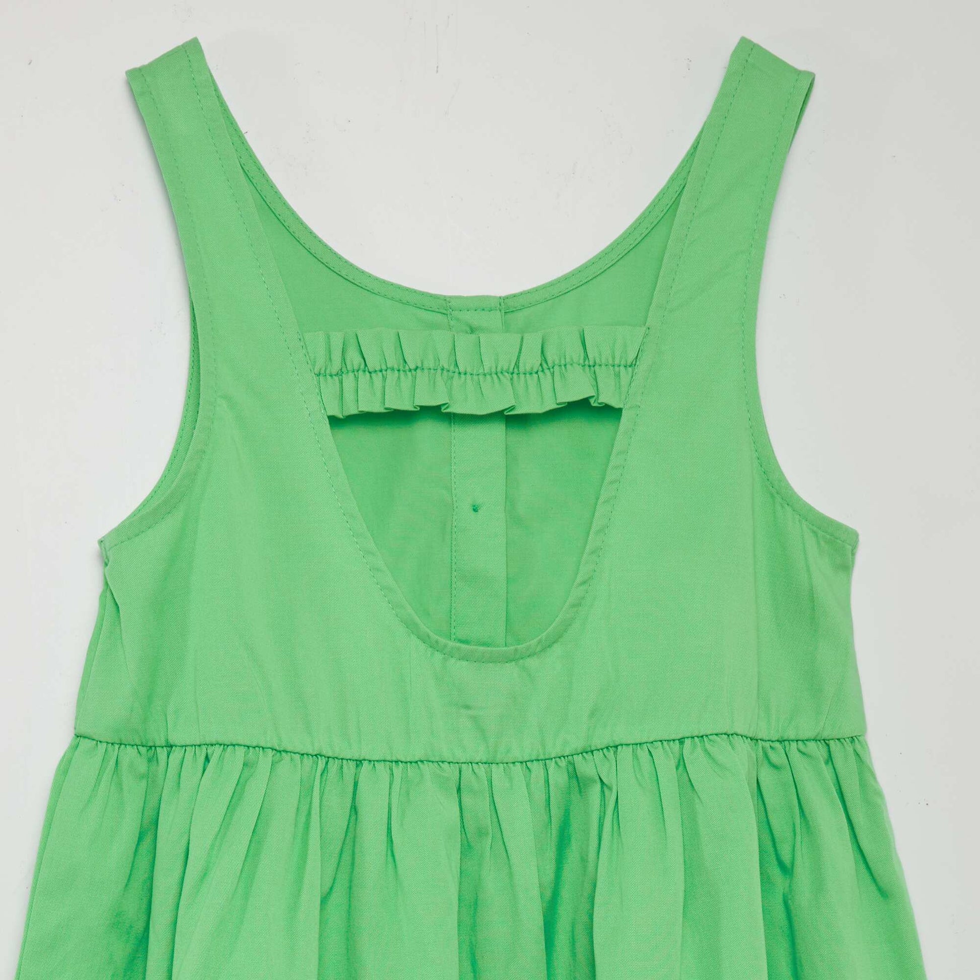 Robe sans manches ouverture au dos Vert