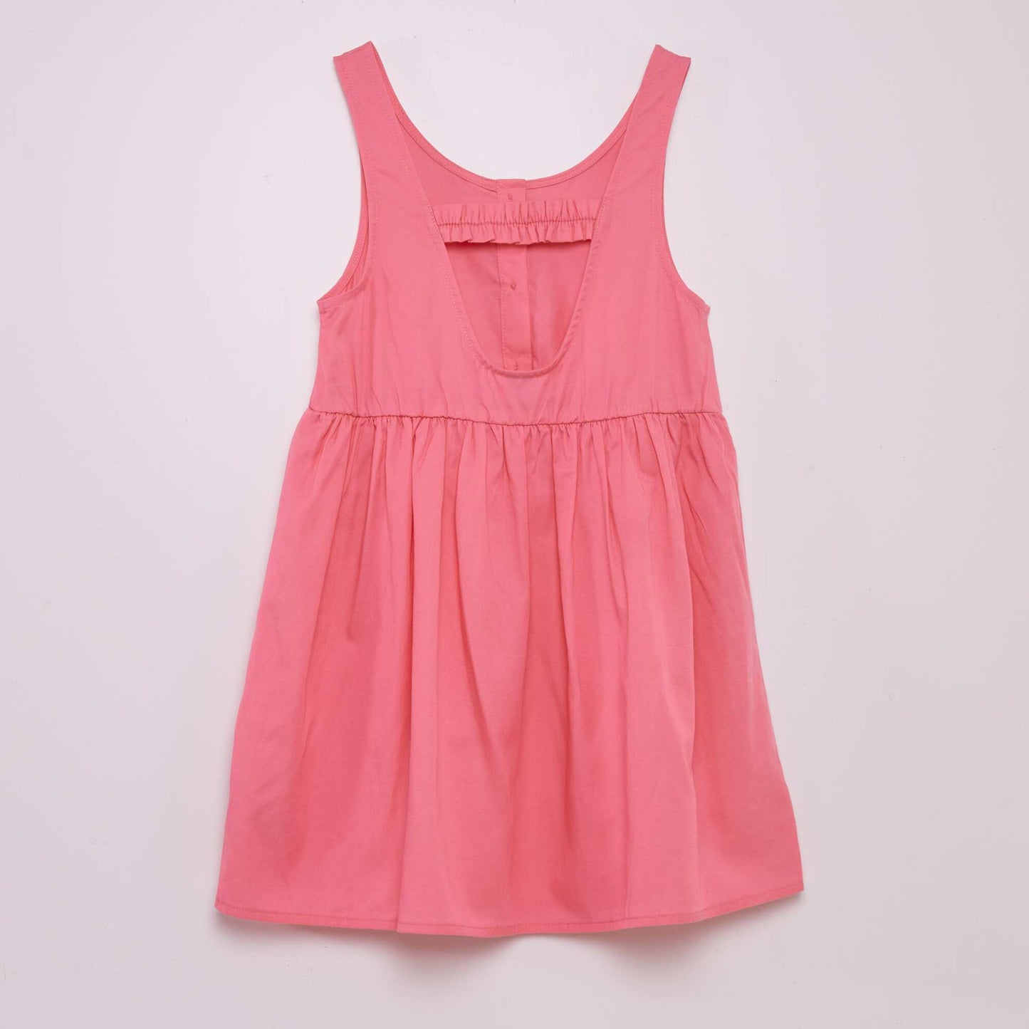 Robe sans manches ouverture au dos rose