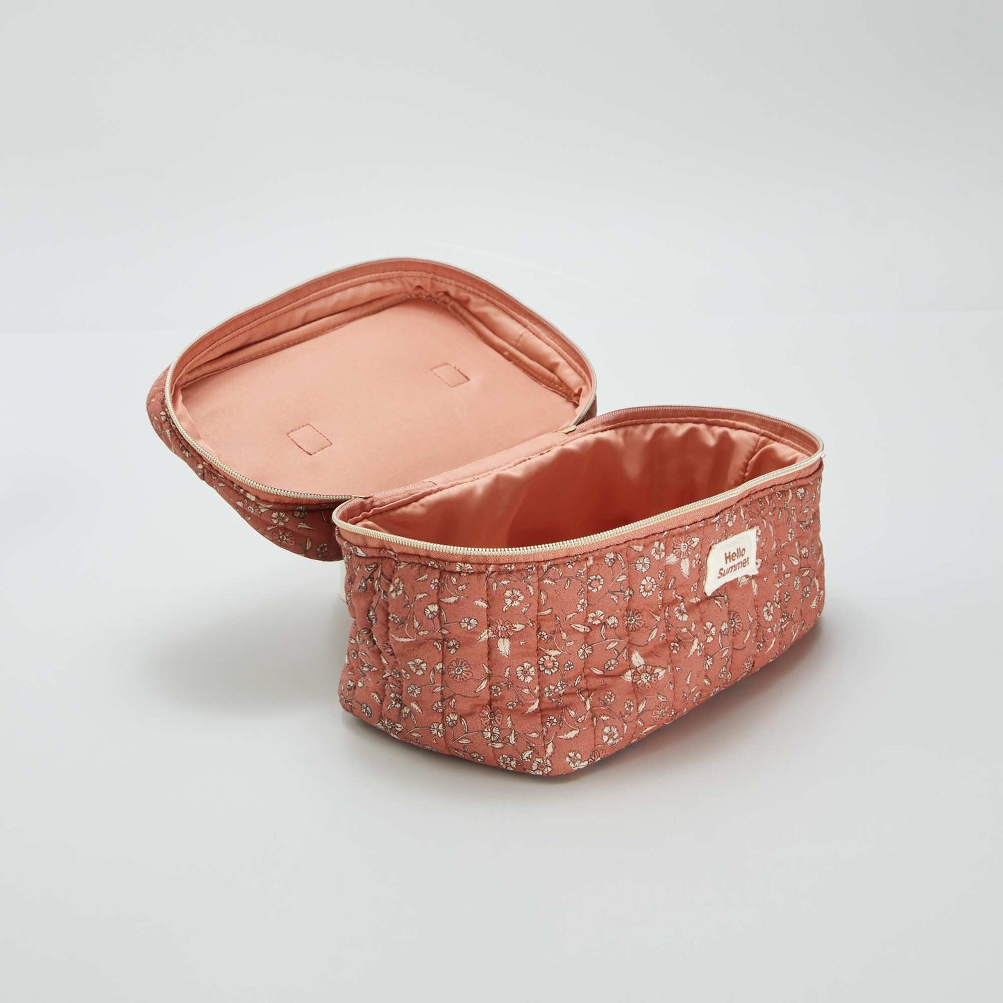 Trousse de toilette imprimée fleurie Rouge