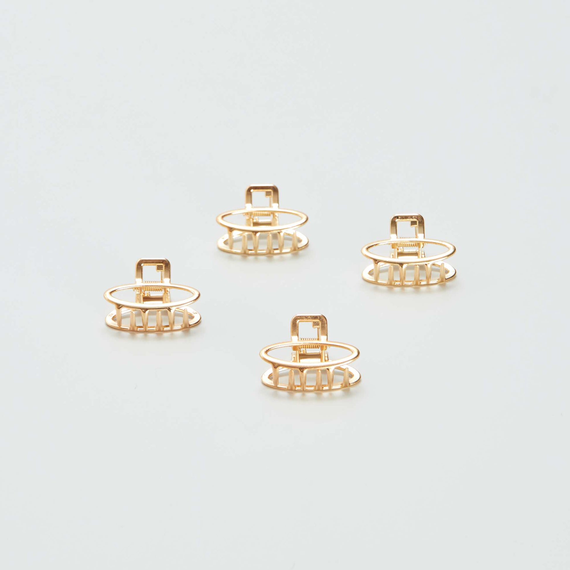 Lot de mini pinces crâbes dorées - 4 pièces doré