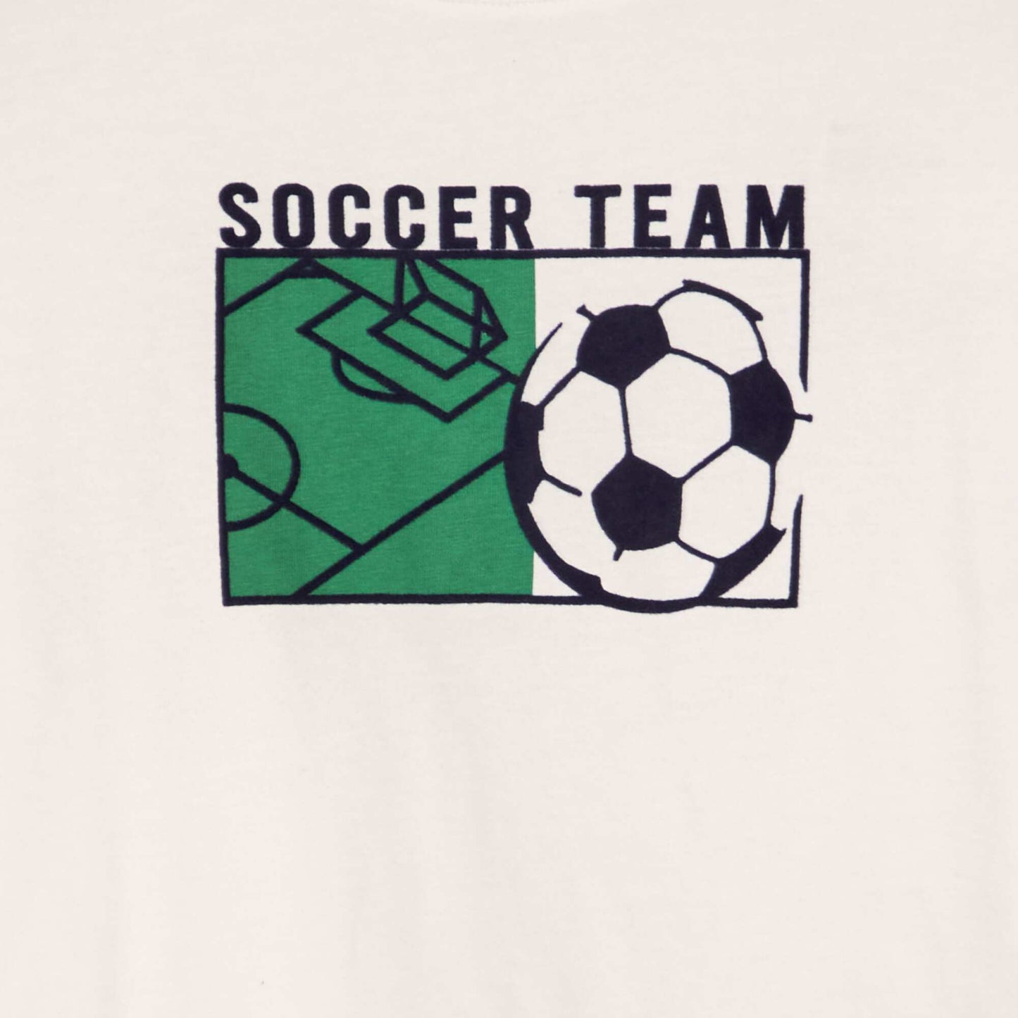 T-shirt manches courtes 'Ballon de foot' Blanc