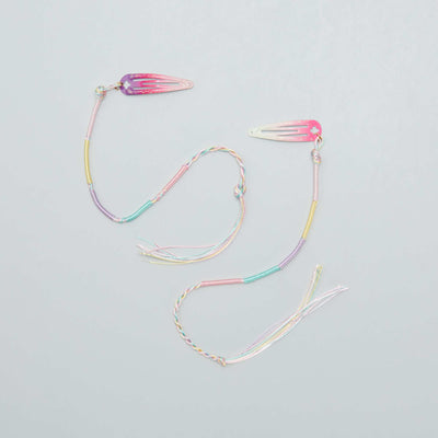 Lot de 2 pinces clic-clac Multicolor