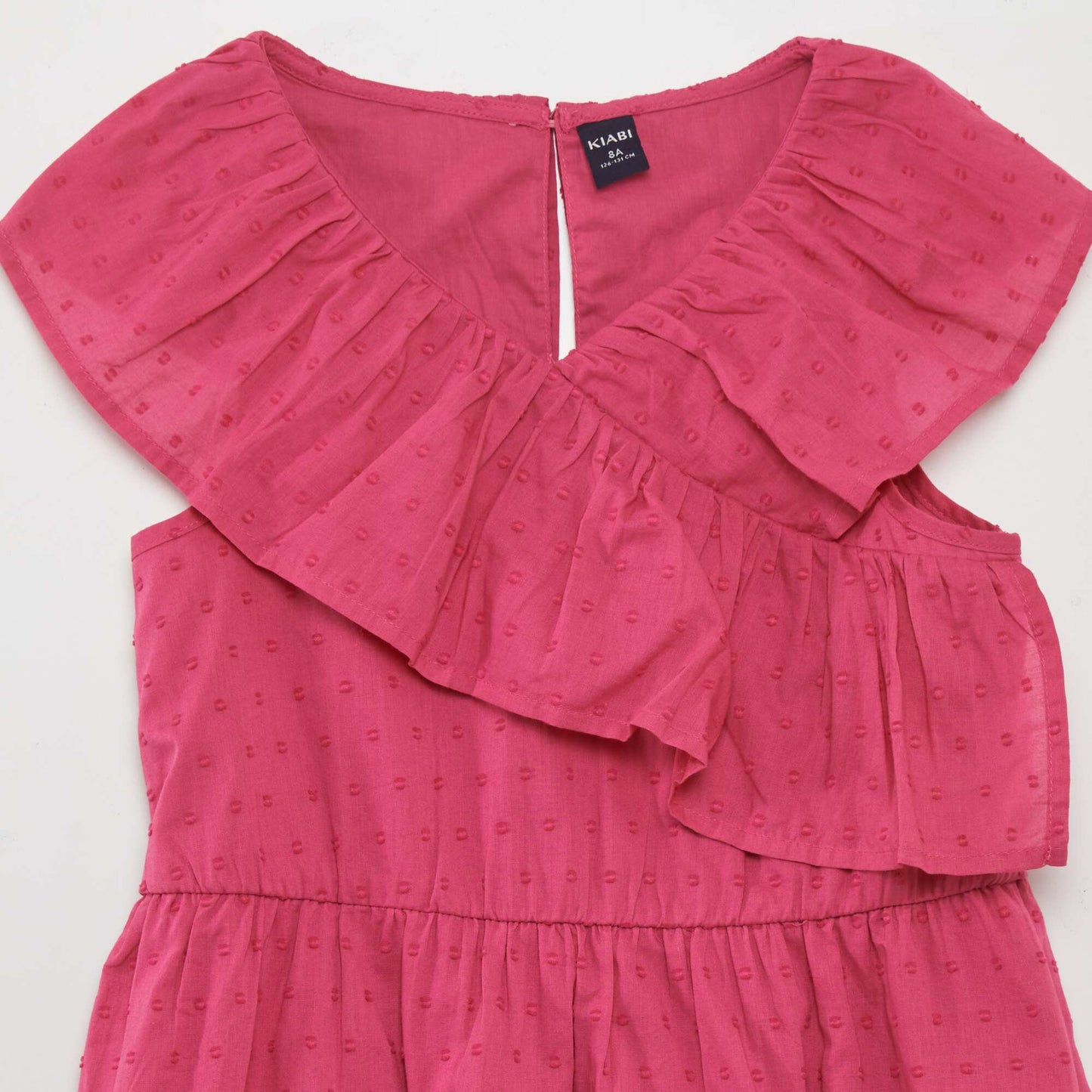 Robe en coton plumetis Rose