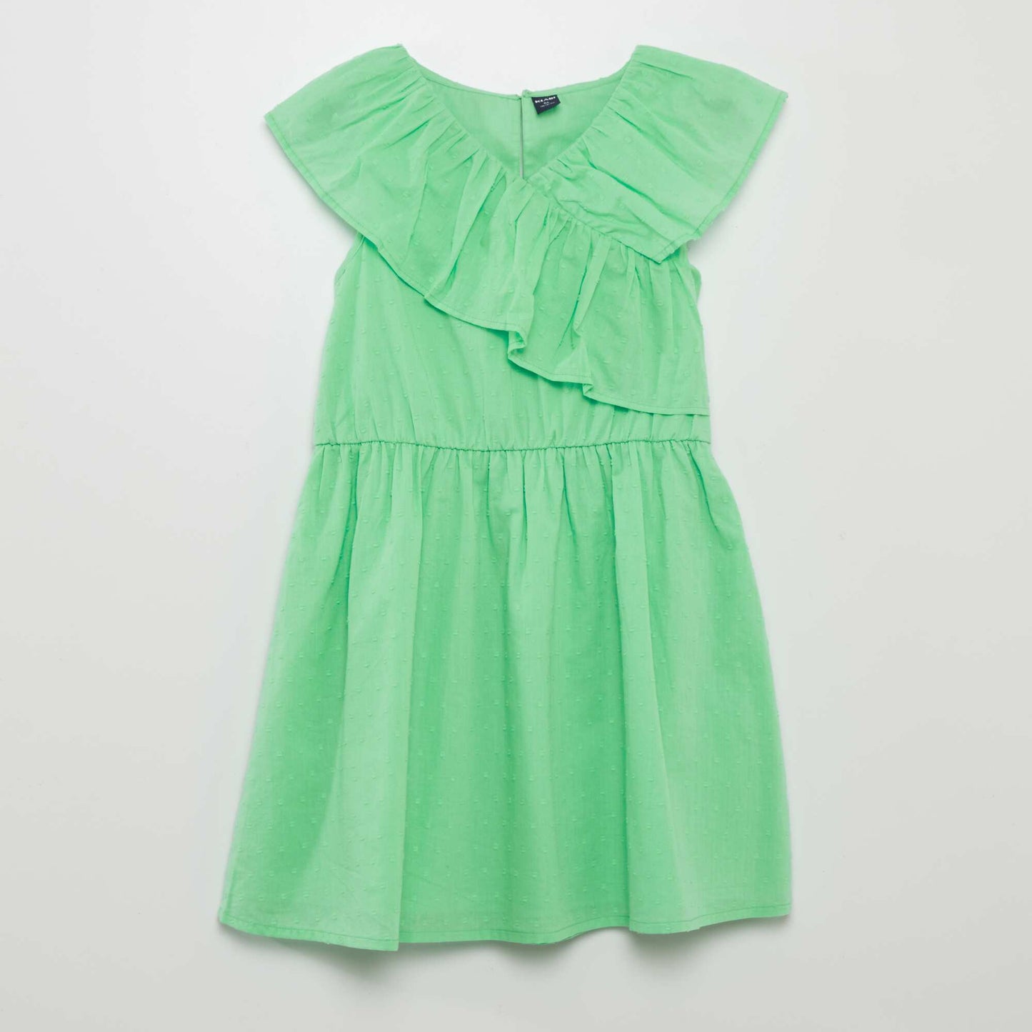 Robe en coton plumetis Vert