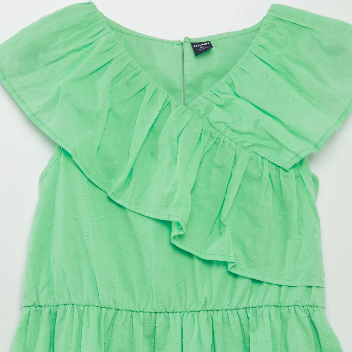 Robe en coton plumetis Vert